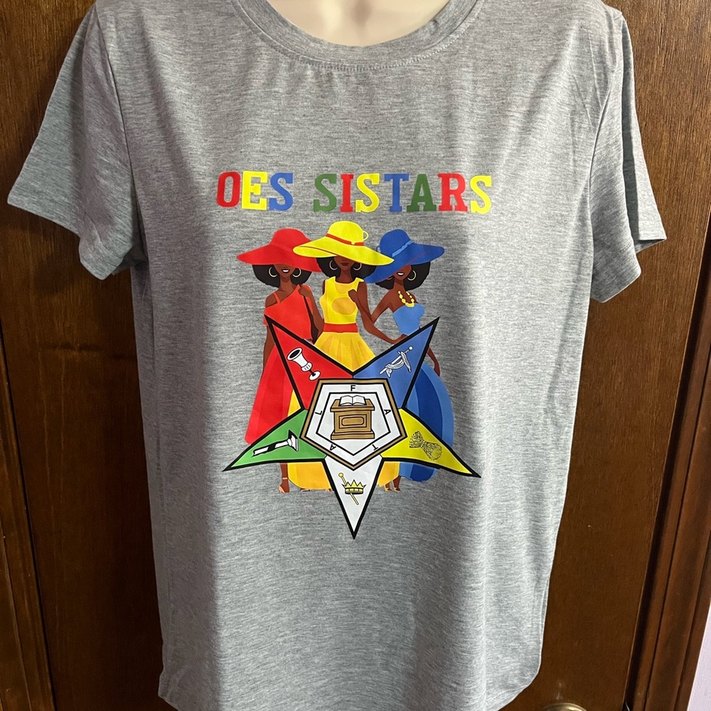 Gray OES Sistars Graphic T-Shirt